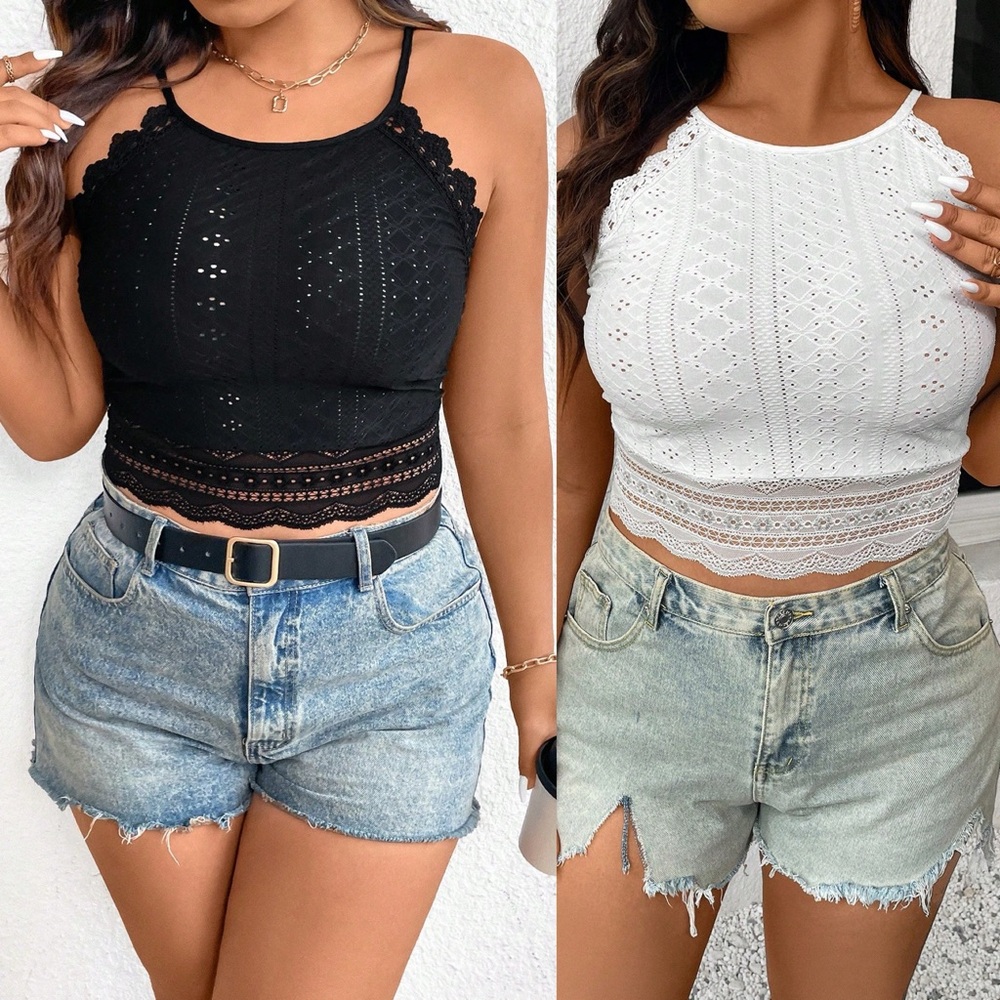 2 - Lace Camisole Tank Tops